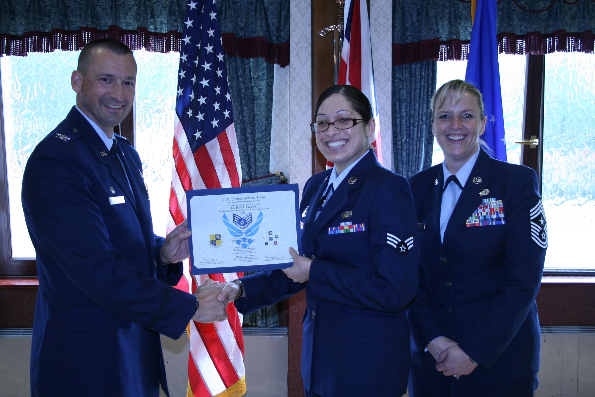 RAF Alconbury - NCO Induction Ceremony