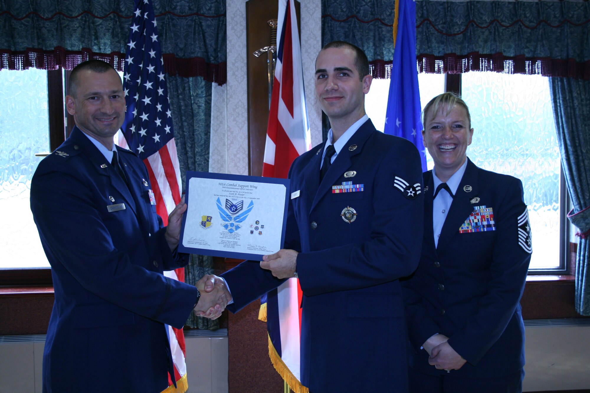 RAF Alconbury - NCO Induction Ceremony