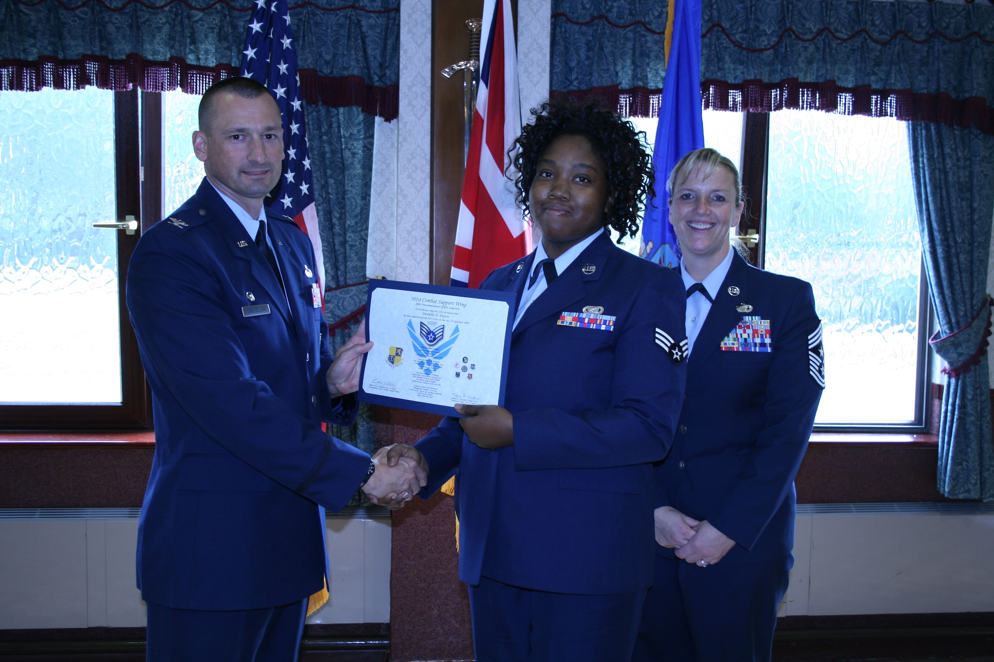 RAF Alconbury - NCO Induction Ceremony