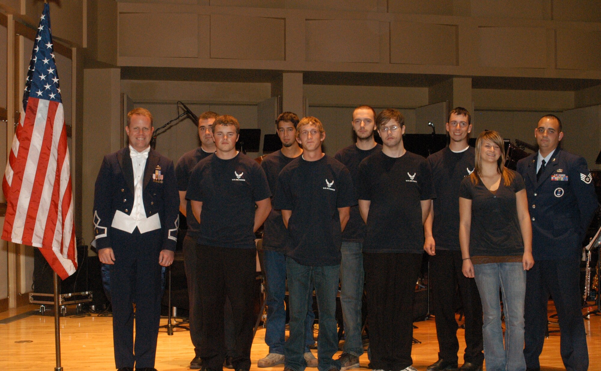 2nd Lt Jason Plosch and the Air Force's latest recruits
