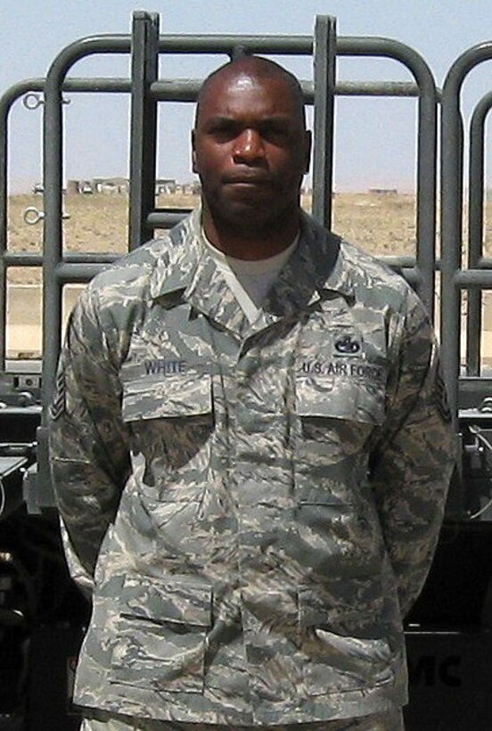 Master Sgt. Anthony White is currently deployed to Tall Afar, Iraq as Chief of the Air Terminal Operation Center. (Photo courtesy/Master Sgt. Anthony White)