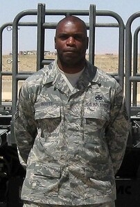Master Sgt. Anthony White is currently deployed to Tall Afar, Iraq as Chief of the Air Terminal Operation Center. (Photo courtesy/Master Sgt. Anthony White)