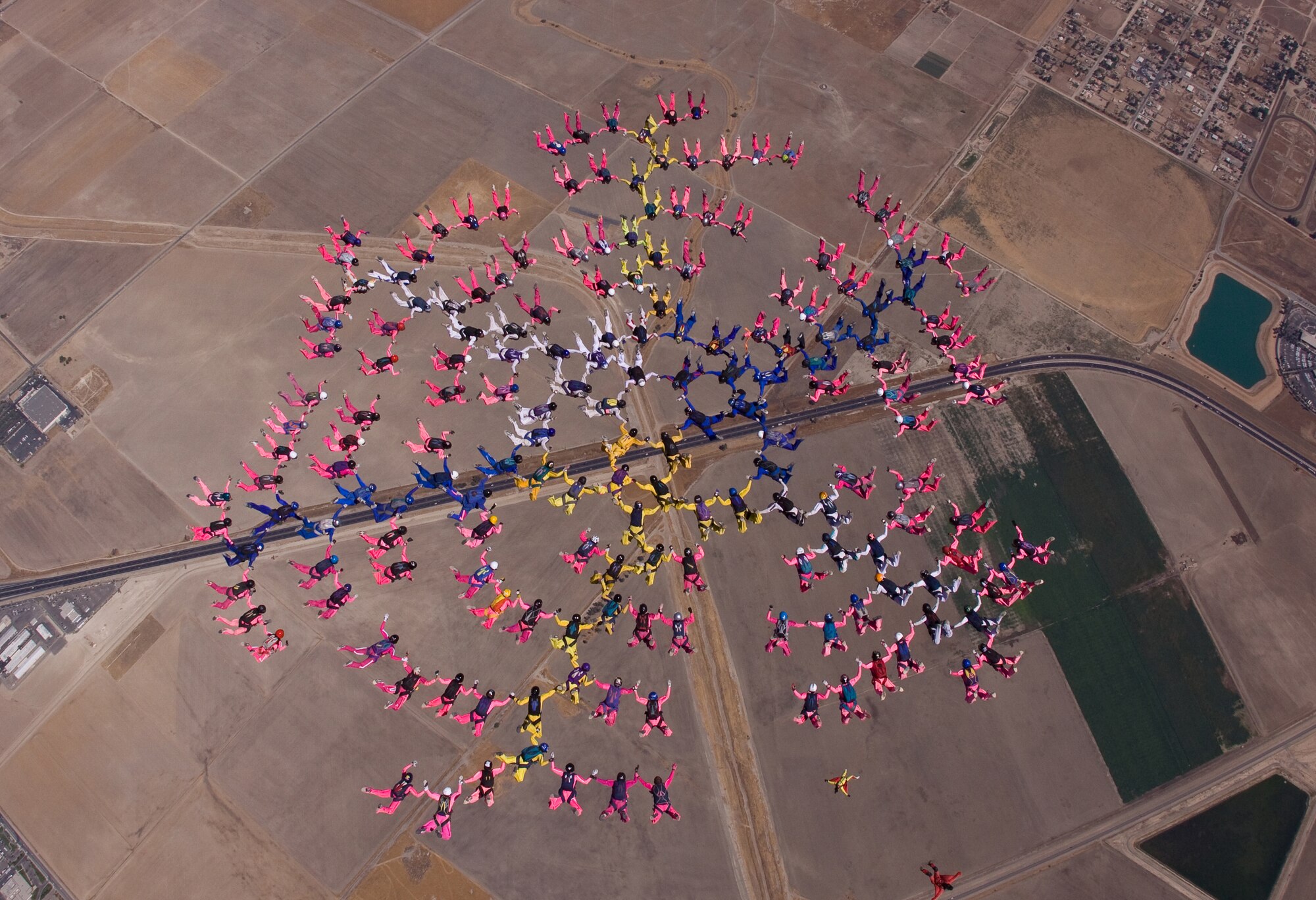 Skydivers kick off Breast Cancer Awareness Month with record setting jump in Perris