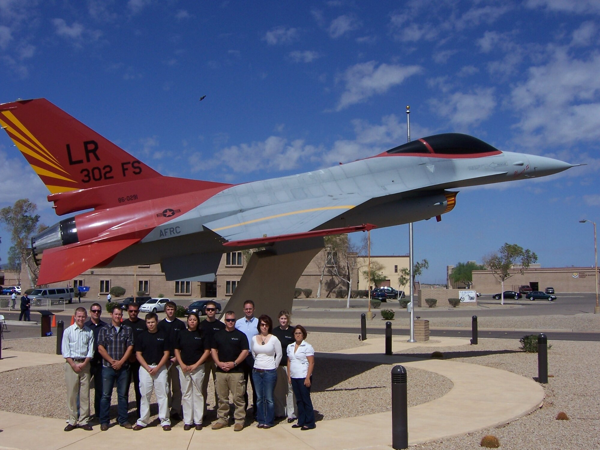 Newest members of the Air Force Reserve stand tall after receiving enlistment oath administered by Brig. Gen. Thomas Harwood, Mobilization Assistant to the Commander, 13th Air Force, Pacific Air Forces and a former member of the 944th Fighter Wing.  The mass enlistment ceremony was conducted at the 944th Fighter Wing’s Tuskegee Airman Airpark Oct 5 as part of an Air Force Reserve coast-to-coast enlistment initiative to kick off the new fiscal year recruiting effort. (U.S. Air Force photo/Janet Dietman)