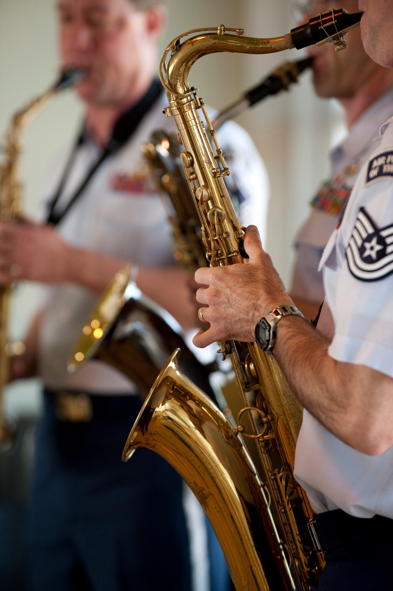 MISAWA AIR BASE, Japan -- The Greatlanders, the Pacific Air Forces show band, performs at Misawa Seishin-kai Hospital Oct. 17. The Greatlanders visited Misawa during their tour of Eastern Asia. (U.S. Air Force photo/Staff Sgt. Samuel Morse)