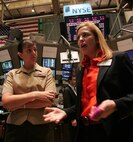 Public affairs Marines tour the New York Stock Exchange, Oct. 20, while attending the East Coast Media Symposium. The week-long workshop develops commanders’ confidence with on-camera interviews and provides them a chance to talk to national journalists about their embed experience. The symposium is designed to develop a more open relationship between Marine units and the press by talking to Marine leaders about the importance and role of the media. (Official Marine Corps photo by Sgt. Randall A. Clinton).