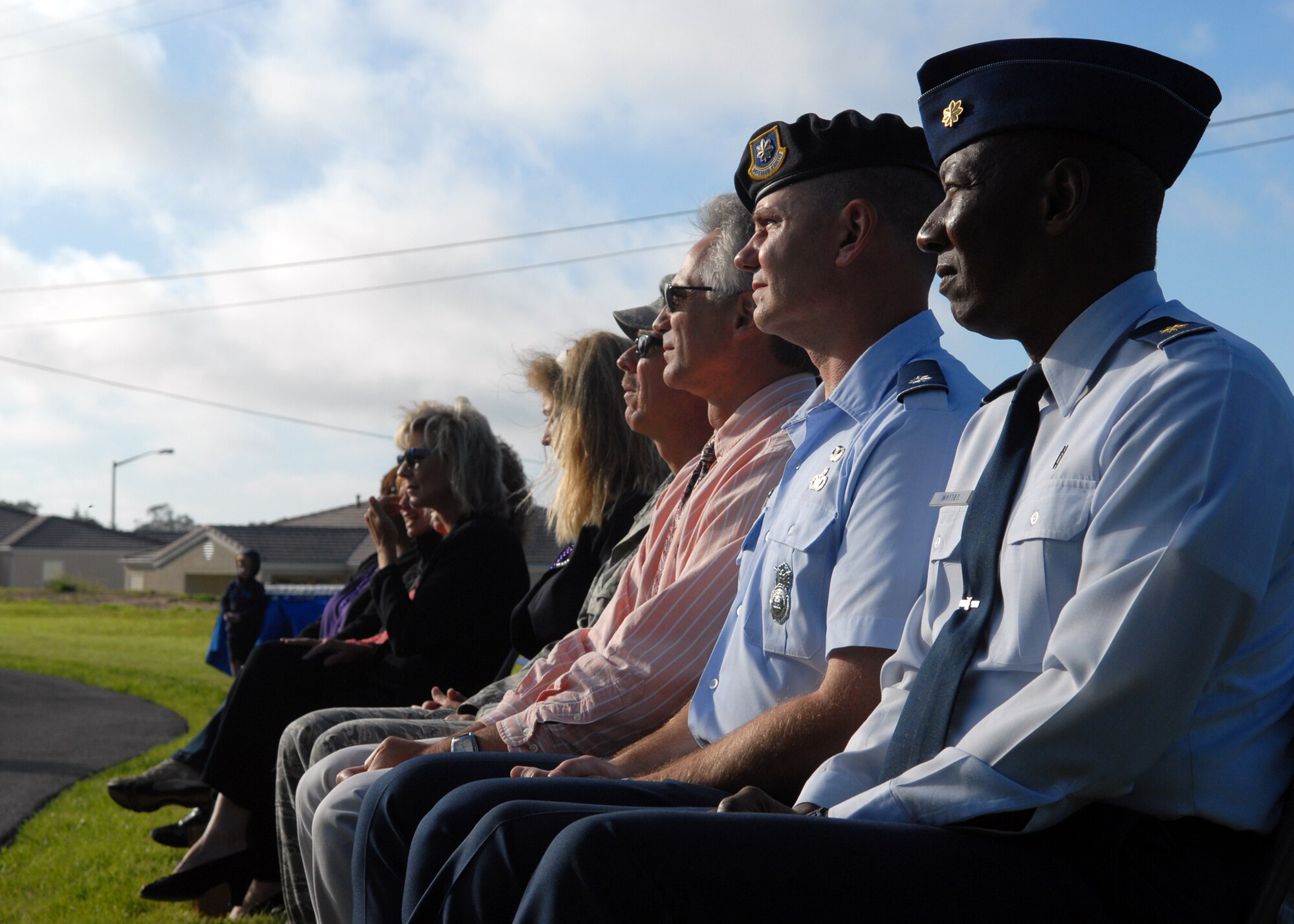VANDENBERG AIR FORCE BASE, Calif. - Aiming to raise awareness of domestic violence, Vandenberg hosted a Community March Against Violence and Memorial Ceremony here Tuesday, Oct. 20, 2009. The march was followed by a memorial ceremony. (U.S. Air Force photo/Airman 1st Class Angelina Drake)
