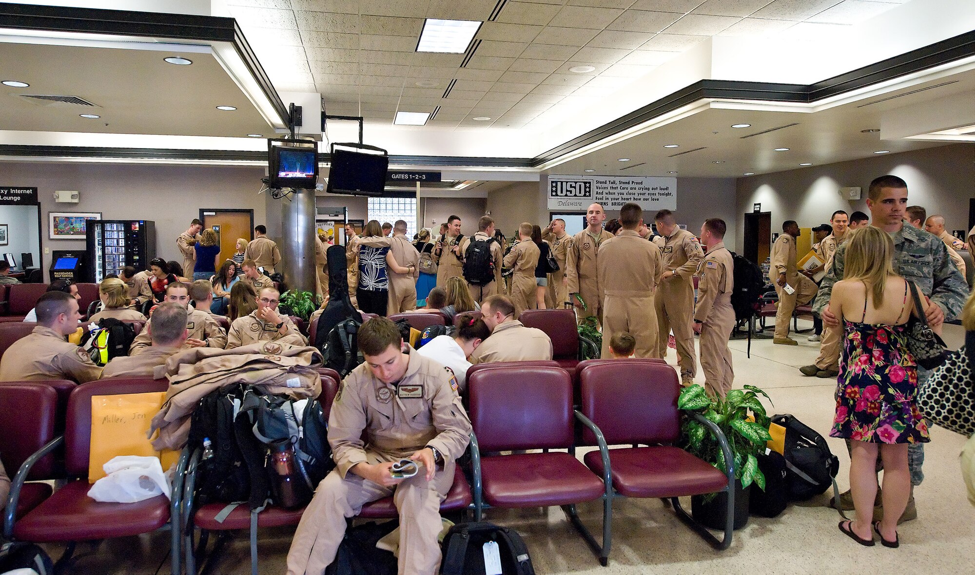 The Dover Air Force Base Air Passenger Terminal before it received its upgrades, the first of which are scheduled to be completed Nov. 13.  The Air Passenger Terminal is the main hub of Dover Air Force Base?s transport system. The new upgrades are designed to increase both the comfort and serviceability of the terminal. (U.S. Air Force photo/Roland Balik)