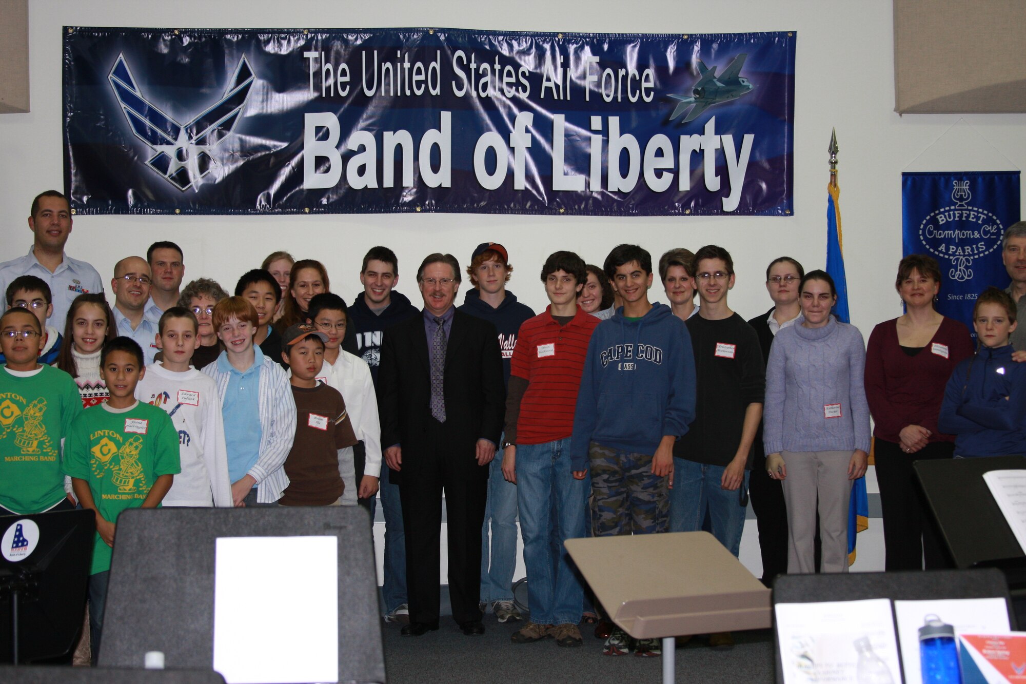Participants of the USAF Band fo Liberty Clarinet Day, October 2009