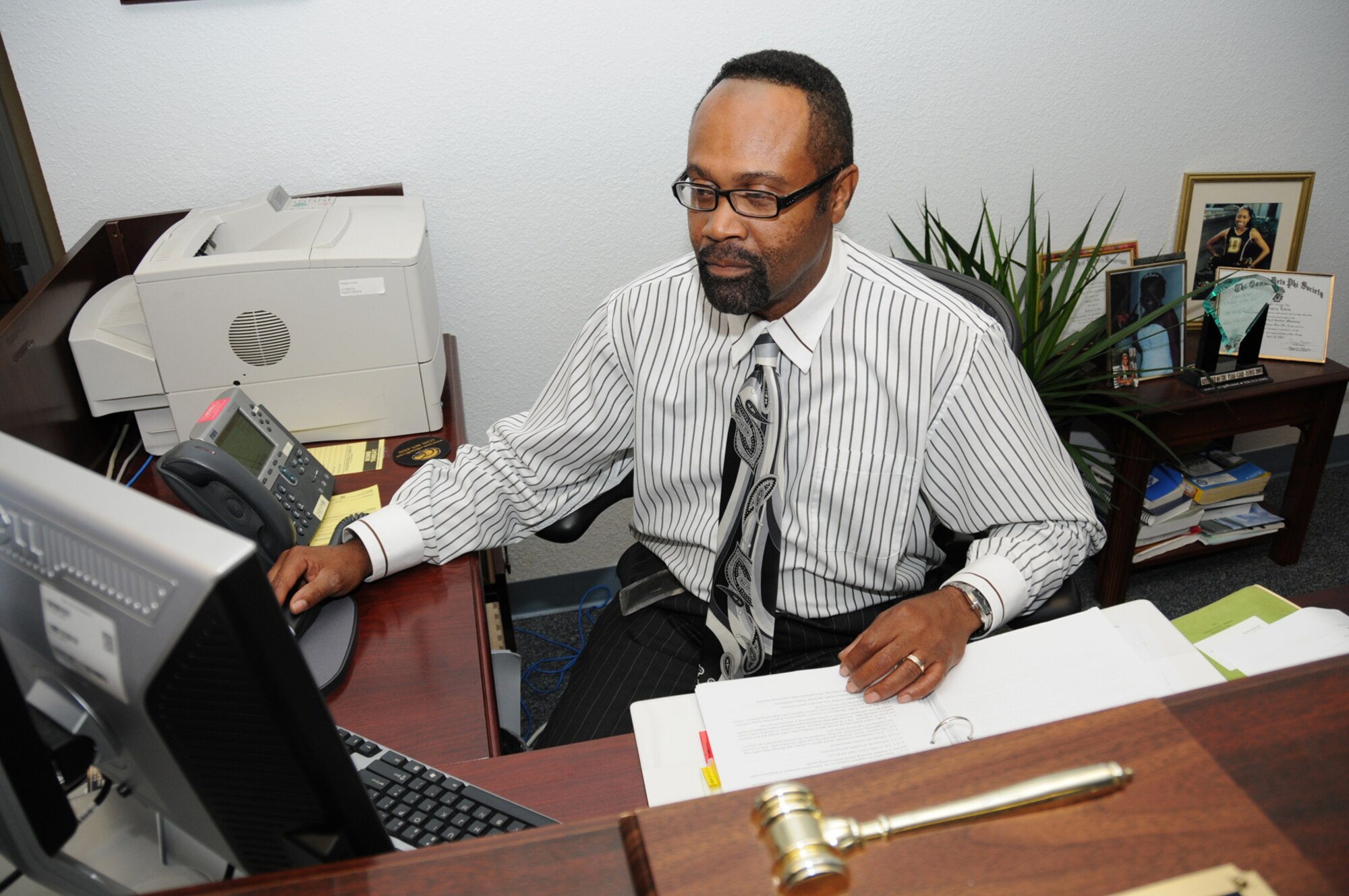 Mr. Gregory Lewis, a paralegal with the 81st Training Wing’s Judge Advocate General office, has worked in the legal office at Keesler since 2000.  Mr. Lewis is headed to Dallas Monday through Oct. 30 for the fifth annual KEYSTONE summit. 
