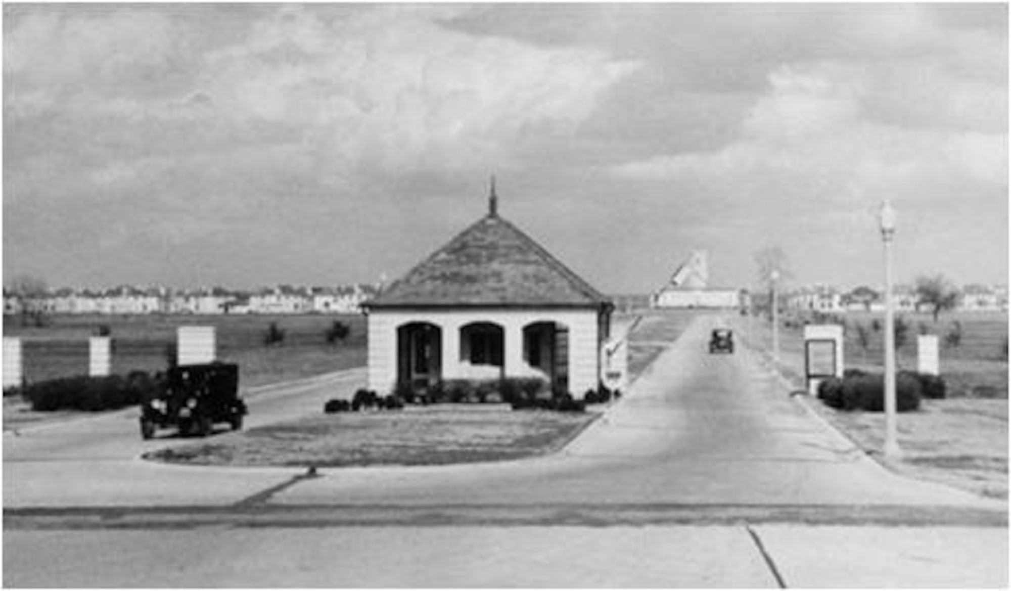 Pictured here is the West Gate roughly around 1935, a few years after being built. (U.S. Air Force photo) (RELEASED)