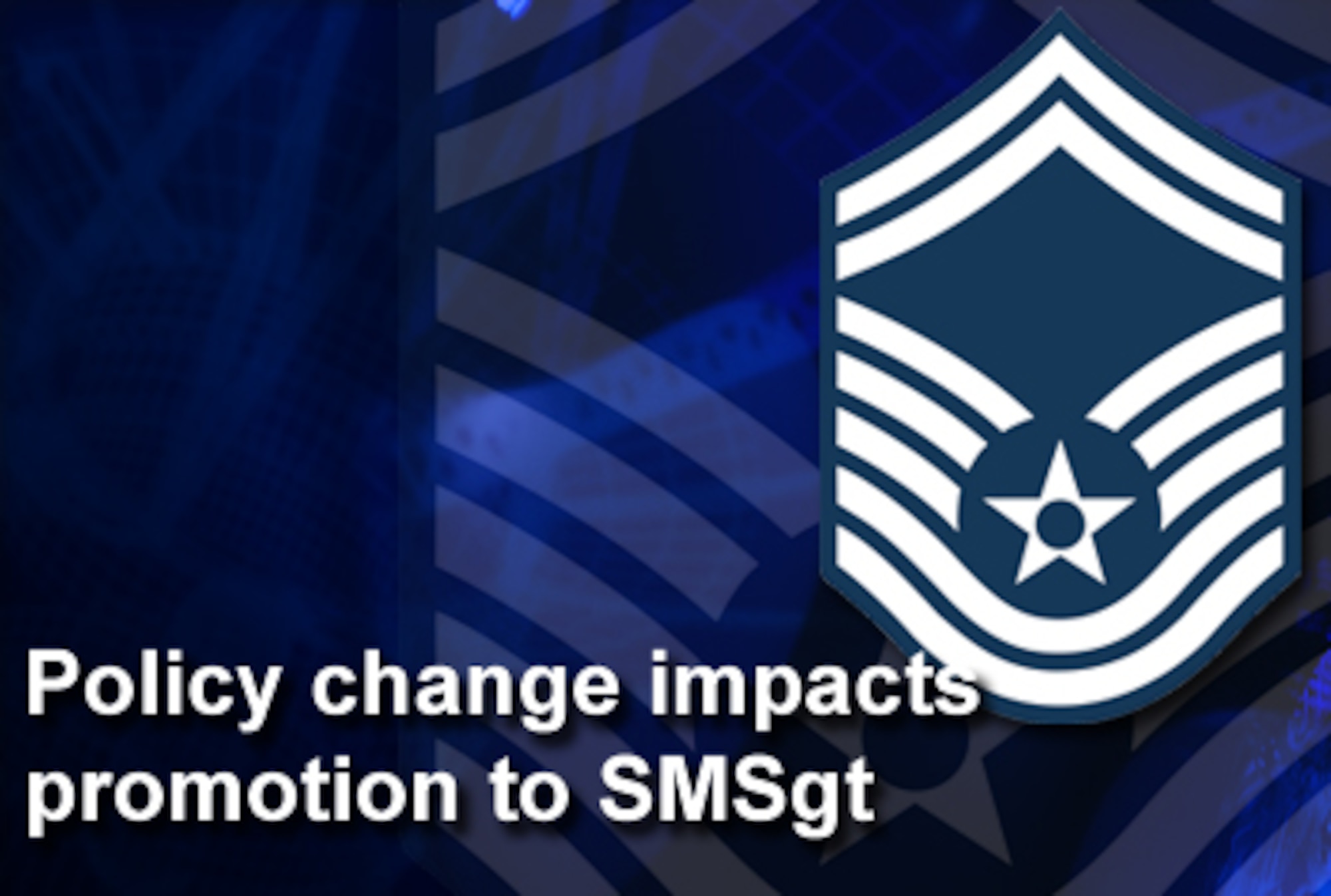 Effective Jan. 1, a new policy will require the completion of resident Air Force Senior NCO Academy prior to promotion to senior master sergeant.  (U.S. Air Force graphic)