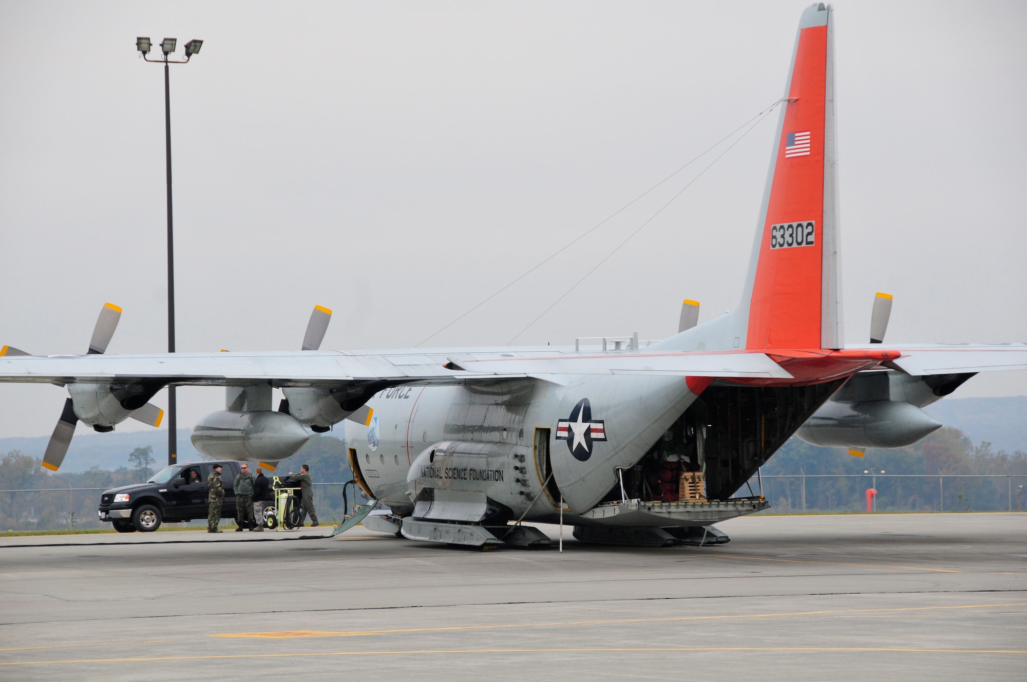 A ski equipped LC-130 Hercules finishes final preparation before leaving New York today and make the 11.000 mile journey to Antarctica in support of the United States Antarctica Program. The 109th Airlift Wing is part of the New York Air National Guard located in Schenectady New York.