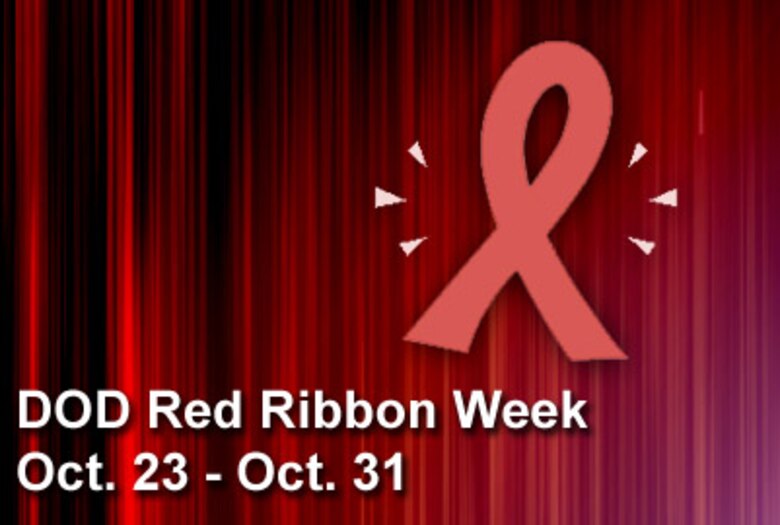 The national Red Ribbon Week is designed to raise public awareness of drug prevention programs.  DOD's Red Ribbon Week program also targets smoking and alcohol abuse in addition to drug abuse.  (U.S. Air Force graphic)