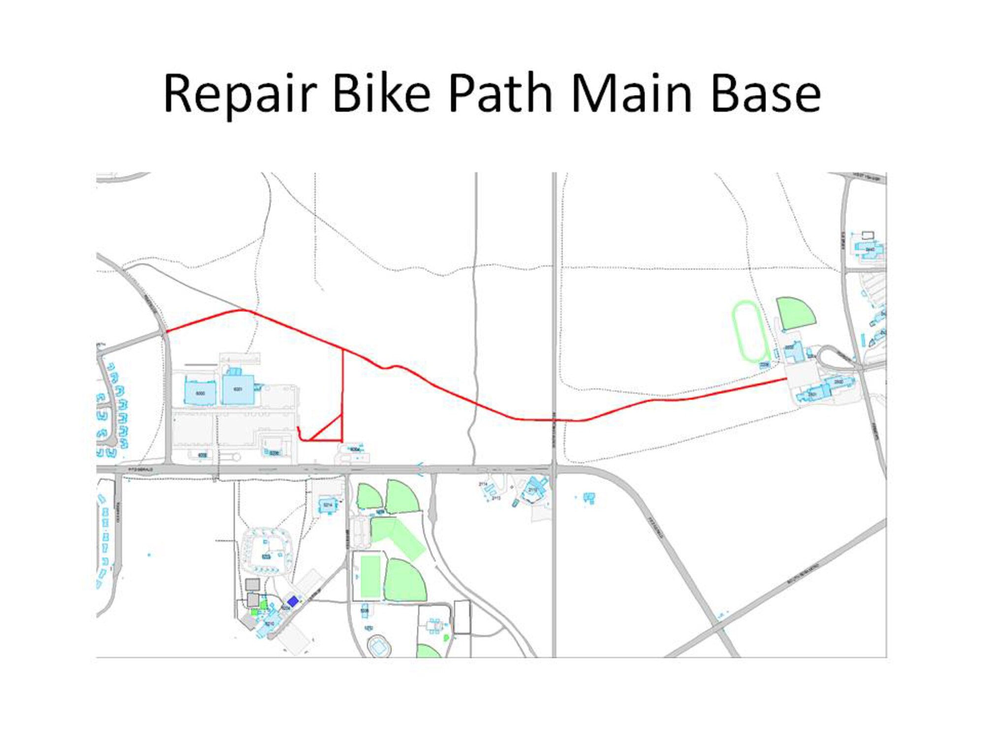 The main base bike path and jogging trail that runs between the fitness center and Kincheloe Avenue will undergo repairs through Nov. 6.

These pavement repairs will be conducted in two phases.

The fisrt phase will consist of patching potholes and sealing pavement cracks between Kincheloe Avenue and Lancaster Boulevard.

The second phase will seal pavement cracks between Lancaser Boulevard and the fitness center.

Upon completion of the repairs, the trail will be closed for approximately two days to allow workers to apply an asphalt slurry seal over the entire trail.

Athletes and cyclists using the trail through Oct. 26 are asked to exercise caution and follow the directions on all posted job site safety signs.

For more information, call Ralph Cantrell at (661) 810-6605.