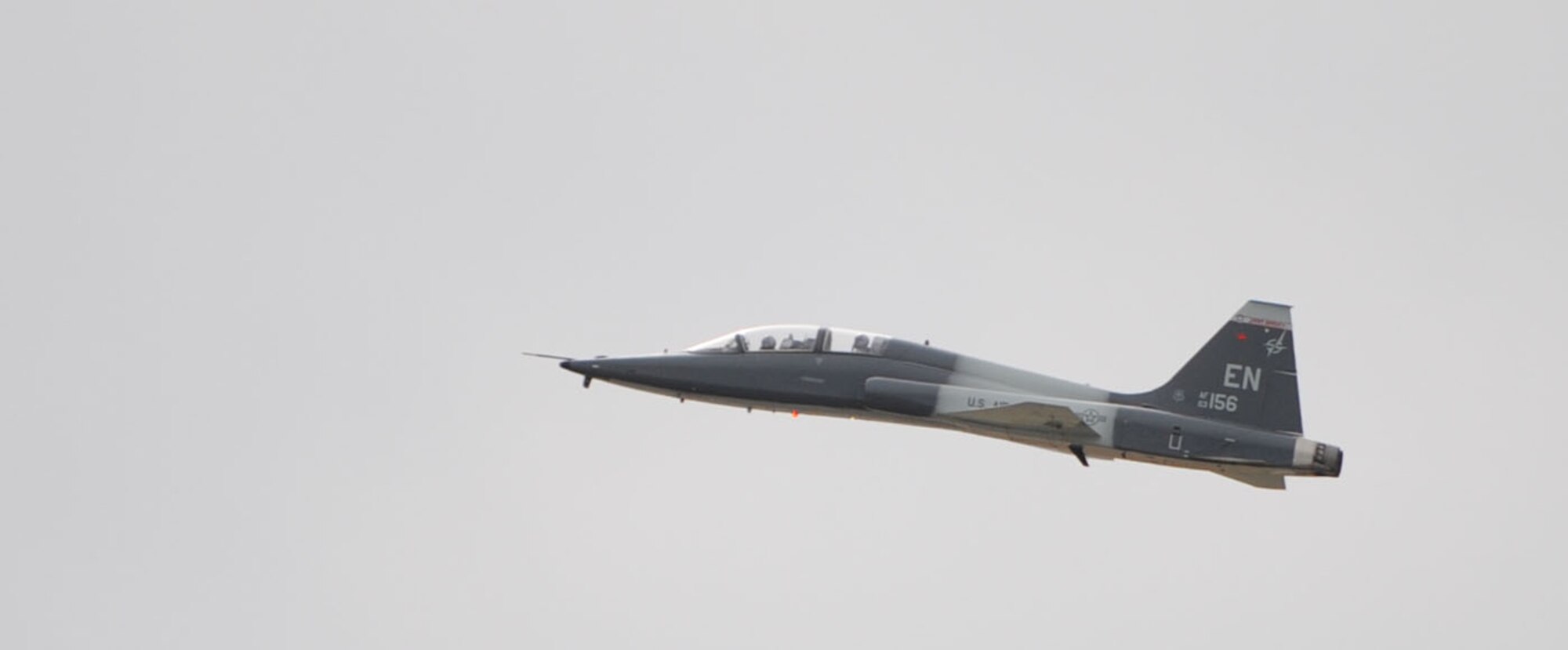 MOUNTAIN HOME AIR FORCE BASE, Idaho-- An AT-38C Talon from the 88th Fighter Training Squadron out of Sheppard AFB,Texas takes off for training during Mountain Roundup Oct. 21. Mountain Roundup is a large-force exercise running from Oct. 15 through Oct. 30 and includes participants from the German air force, U.S. Air Force, U.S. Navy and U.S. Marine Corps. (U.S. Air Force photo by Airman 1st Class Renishia Richardson)      