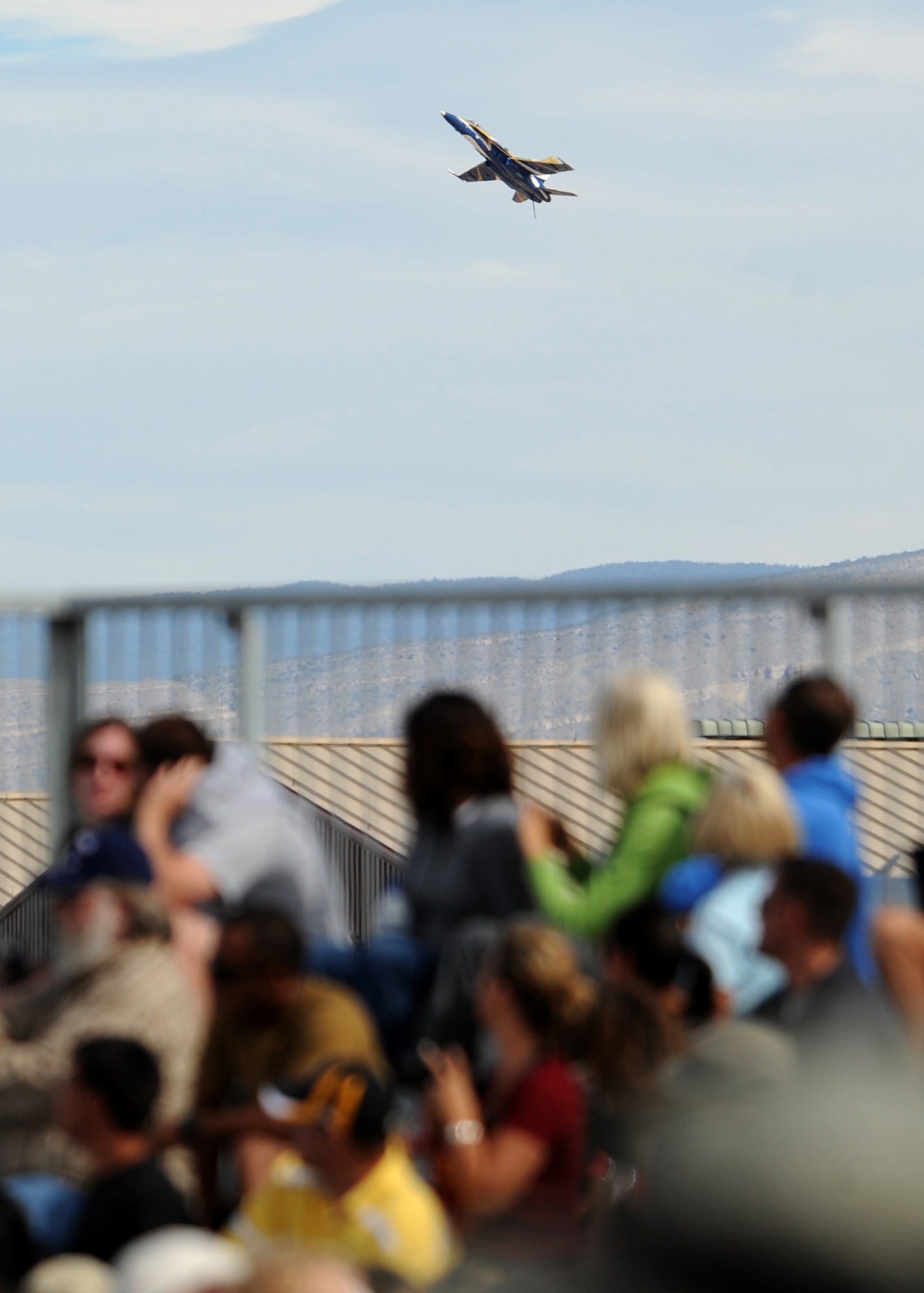 HOLLOMAN AIR FORCE BASE, N.M. -- The Canadian CF-18 Hornet performs at the 2009 open house here Oct. 24 before a crowd of onlookers. The Holloman Open House showcased military and civilian aircraft. (U.S. Air Force photo by Senior Airman Michael Means)
