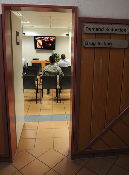 Air Force Demand Reduction Drug Testing facility is used as a preventative measure on base and tests approximately 80 people on a normal test day, Ramstein Air Base, Germany, Oct. 26, 2009.  The DRDT is located in the Southside Fitness Center on Ramstein. (U.S. Air Force photo by Airman 1st Class Caleb Pierce)