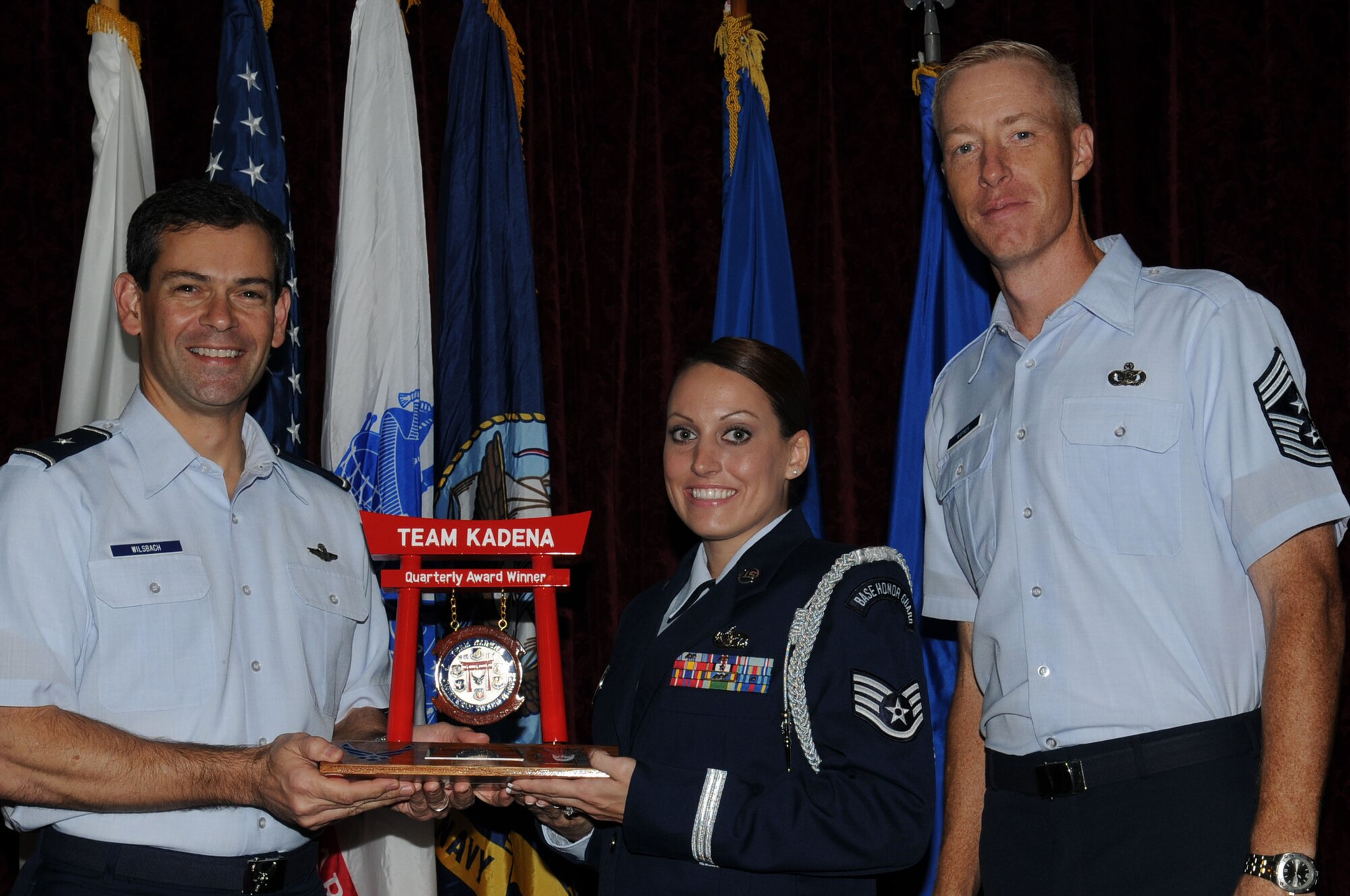 Staff Sgt. Lacey Brown, 18th Force Support Squadron, was named the Team Kadena Honor Guard NCO of the Quarter.