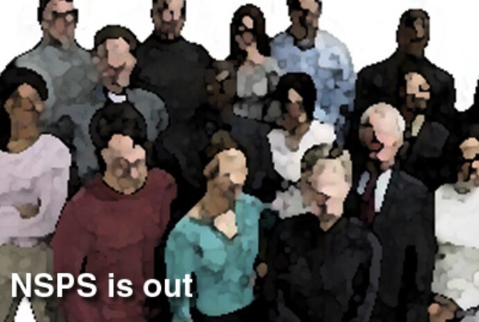 The president's signing of the 2010 National Defense Authorization Act Oct. 28, 2009, has ended the controversial pay-for-performance National Security Personnel System, affecting some 220,000 Defense Department employees.  (U.S. Air Force graphic) 