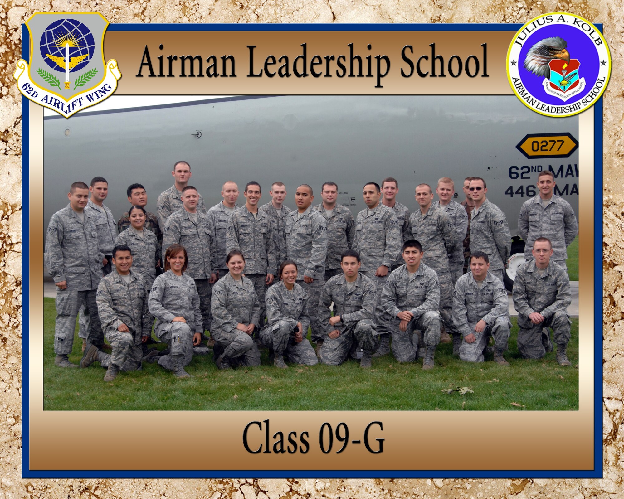 Julius A. Kolb Airman Leadership School Class 09-G. (U.S. Air Force photo/Randy White)