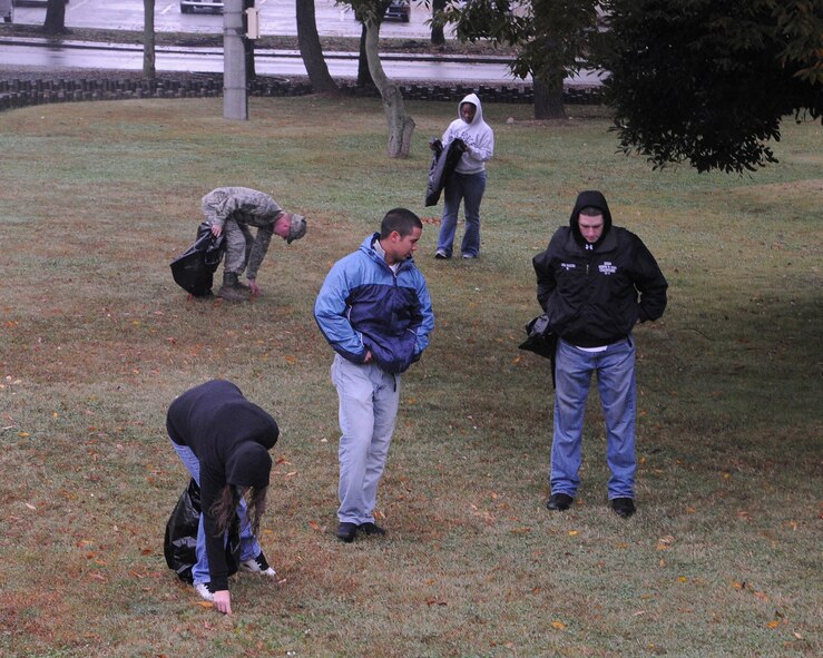 YOKOTA AIR BASE, Japan -- Airmen from Yokota's First Four organization participate in Troops for Trash at the Yuko Park on the base's east side Oct. 25. (U.S. Air Force photo/Airman 1st Class Michael Dillon)