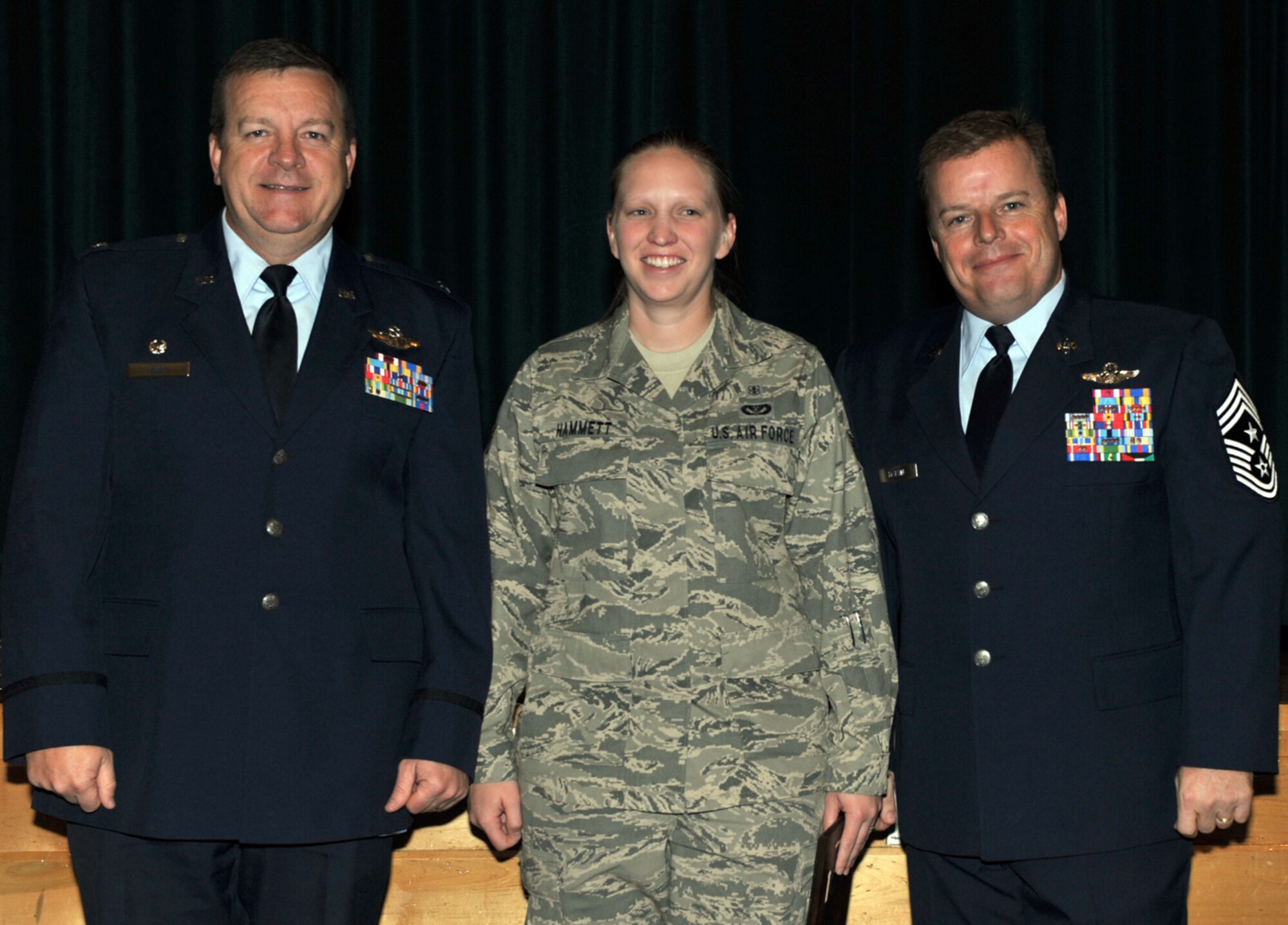 Staff Sgt. MaryAnne Hammet, Scored 93 percent on her Aerospace Medicine Career Development Course test  