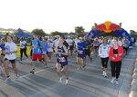 More than 1,900 runners begin the Gateway Half Marathon Oct. 24 at the Air Force Basic Military Training parade grounds on Lackland. Along with the half-marathon, runners competed in 10K and 5K events. (U.S. Air Force photo/Alan Boedeker)  
