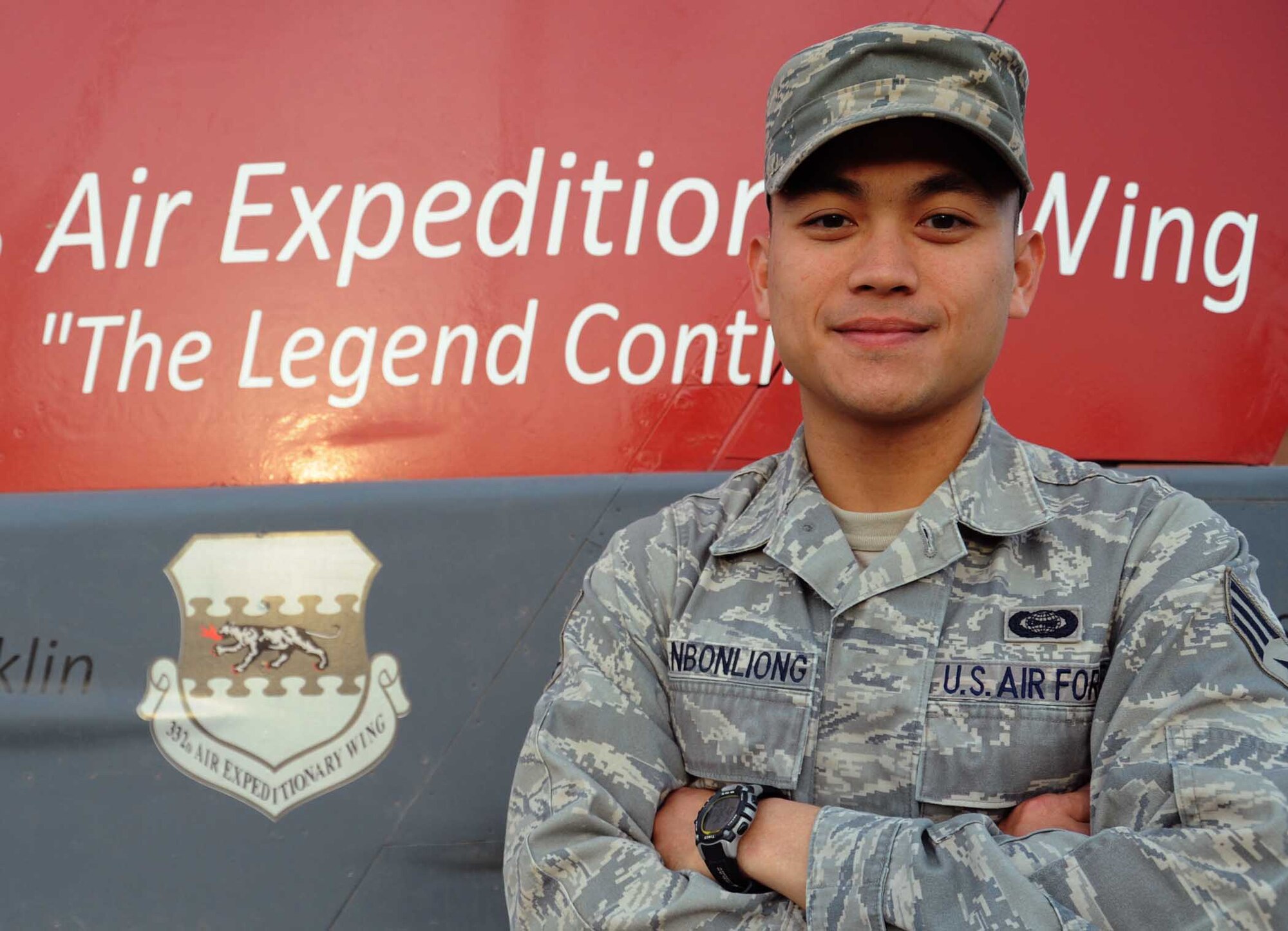 JOINT BASE BALAD, Iraq – Senior Airman Timothy Tanbonliong, of the 332nd Expeditionary Operations Support Squadron, is the 332nd Air Expeditionary Wing's Tuskegee Airman of the Week for Oct. 18-24, 2009. Among his distinctive accomplishments, Airman Tanbonliong trained three fellow imagery analysts and familiarized his team members with mission-essential tactics, techniques and procedures. (U.S. Air Force photo/Senior Airman Andria J. Allmond)
