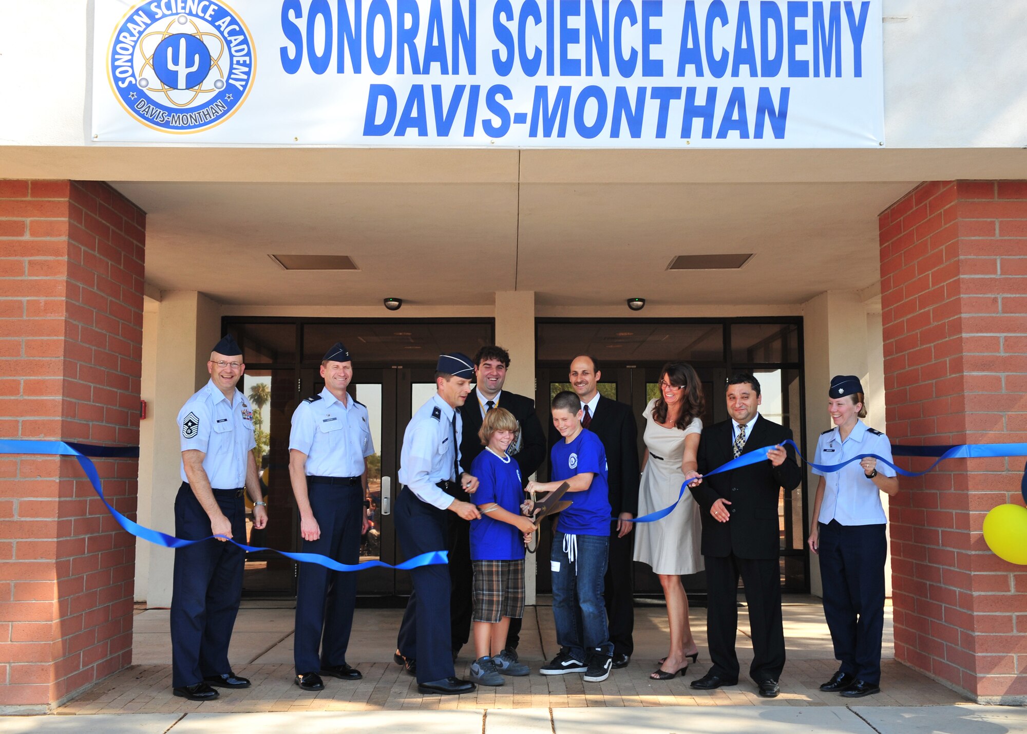 D M Cuts Ribbon On First Charter School On AF Installation Davis 