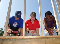 SEYMOUR JOHNSON AIR FORCE BASE, N.C. --  Reservists and active duty members of the Airlift Tanker Association Kitty Hawk Chapter volunteer with Habitat for Humanity. The chapter was started at the 916th Air Refueling Wing.