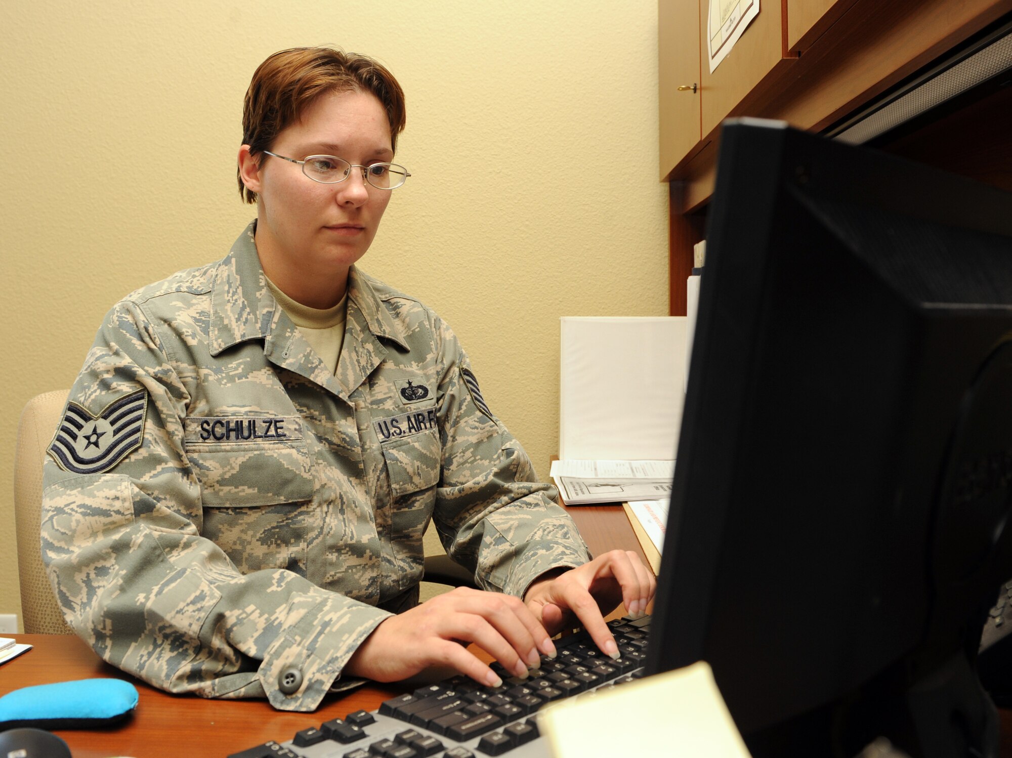MOUNTAIN HOME AIR FORCE BASE, Idaho - Tech. Sgt. Linda Schulze serves as the 366th Force Support Squadron lodging noncommissioned officer in charge. (U.S. Air Force photo by Airman 1st Class Deborah Lockhart)