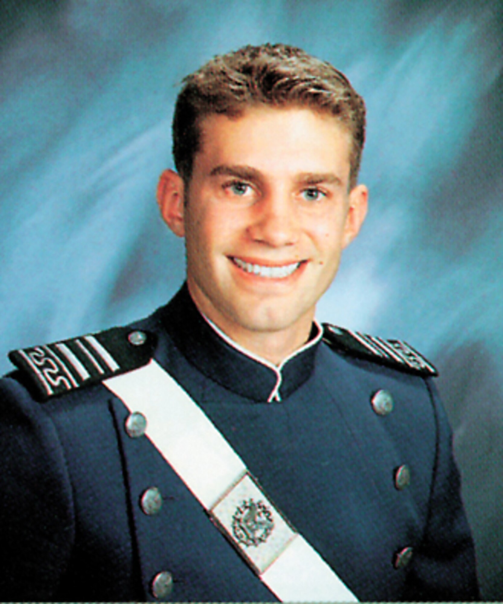 Capt. Mark R. McDowell, seen here in his senior year cadet photo, was killed in an F-15 crash in eastern Afghanistan July 18. Captain McDowell graduated from the U.S. Air Force Academy, Colo., in 2005. (U.S. Air Force photo)