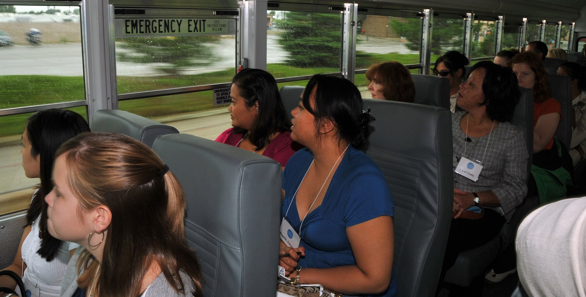 OFFUTT AIR FORCE BASE, Neb. - Spouses are treated to a personal tour of the base during the Heart Link workshop held Aug. 26 at the Airmen and Family Readiness Center here. Spouses of military and civilian employees were educated on various activities that are part of their spouse?s day -by-day work. U.S. Air Force photo by Jeff W. Gates.