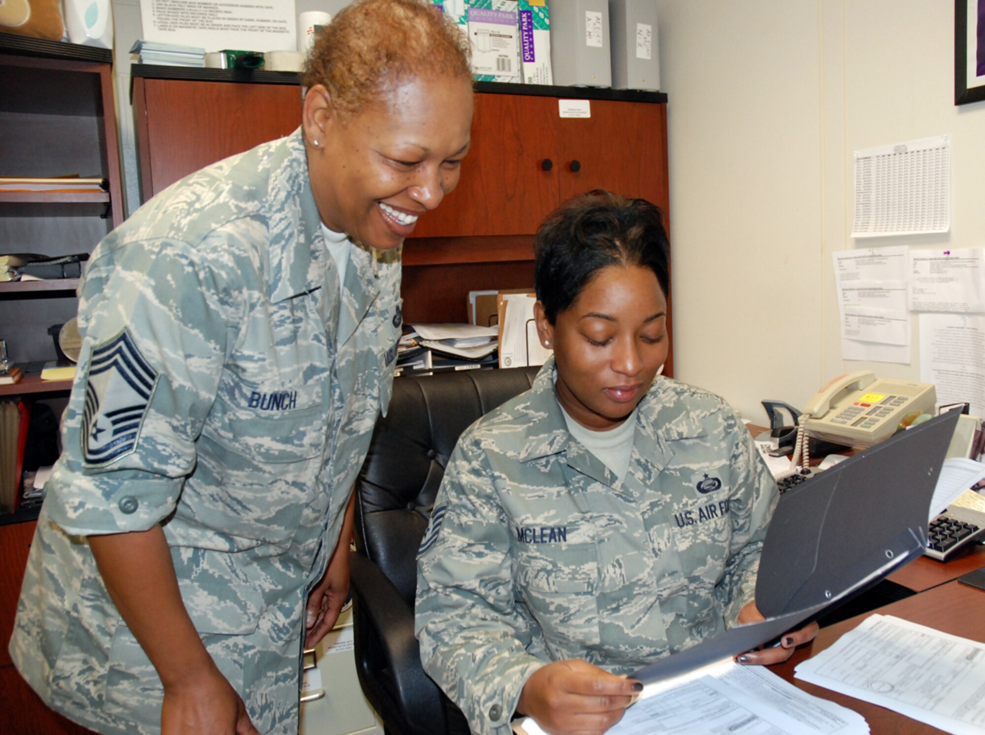 Chief Master Sgt. Carolyn Bunch from the 94th Mission Support Squadron is selected for the INNERview for week Sept. 7-11. She is the military personnel flight superintendent. (U.S. Air Force photo/Erin Tindell)