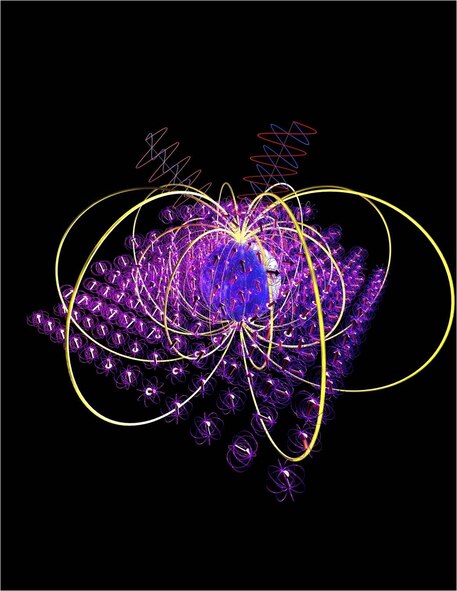Air Force Office of Scientific Research-supported physicists at the University of Michigan are developing innovative components for quantum, or super-fast, computers that will improve security for data storage and transmission on Air Force systems. (Bo Sun, artist, Applied Physics doctoral student, University of Michigan)