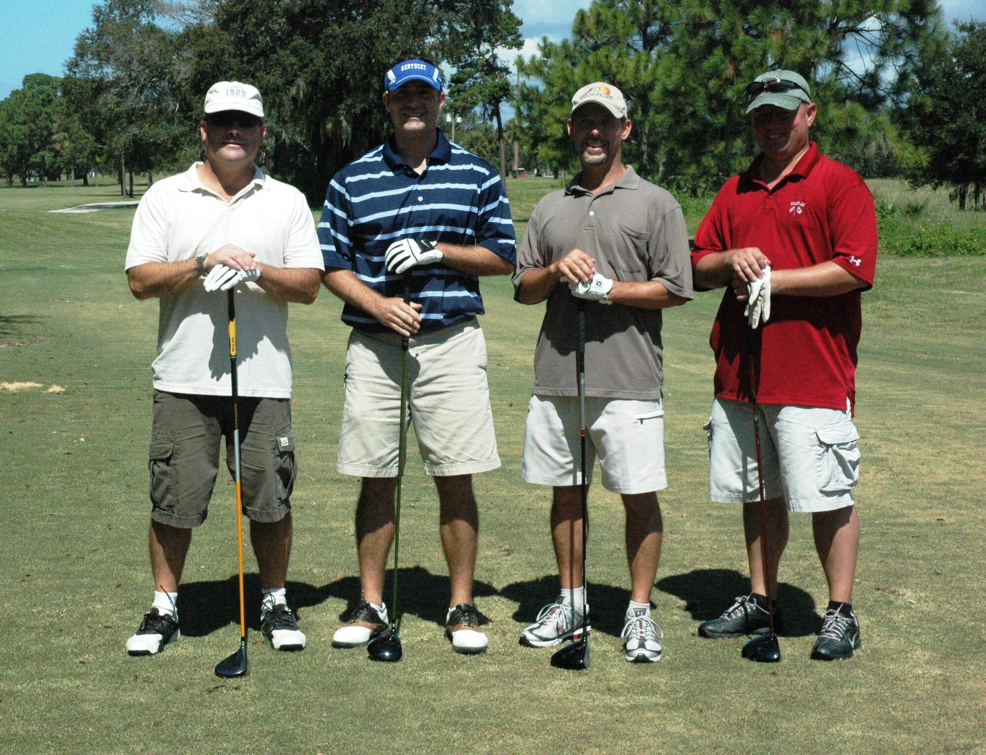 Tyndall Air Force Base held an Air Force Ball Golf Tournament Aug 28th. The winners were Patrick Kelly, John Caldwell, Eddie Henry and Master Sgt. Jeff Large, all of whom are from the 325th Civil Engineer Squadron.