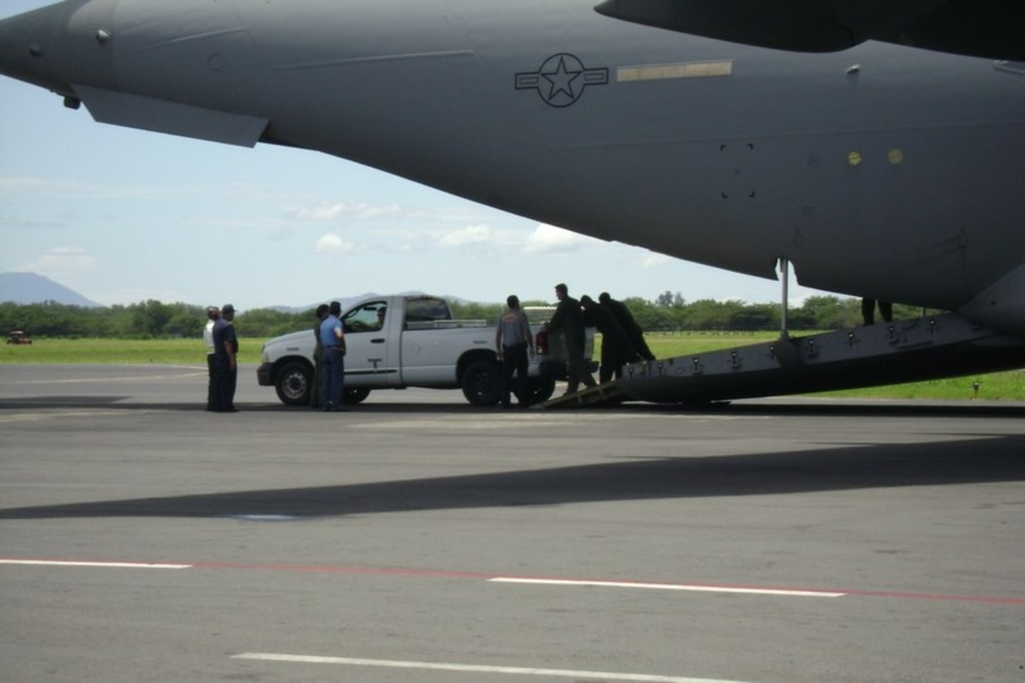 A C-17 Aircrew from the 315th Airlift Wing, Charleston Air Force Base, S.C., moved more than 29,000 pounds of humanitarian cargo this weekend. This cargo was approved under the Denton Program, the Denton Program allows for non-profit organization to transport qualified humanitarian cargo on a space available basis.  

The Ave Maria University from Ave Maria, Florida donated a 2003 Dodge Pick-up truck to the Ave Maria University Latin American Campus in San Marcos, Nicaragua.  This donation will allow staffers from the university to go into Managua from San Marcos daily for necessary school supplies in support of the university. 

 In addition, a fire truck and other firefighting gear was donated to the volunteer firefighters of Condega, Nicaragua who has limited resources.  These volunteer firefighters serve approximately 30,000 people in a mountainous region just outside of Managua.
