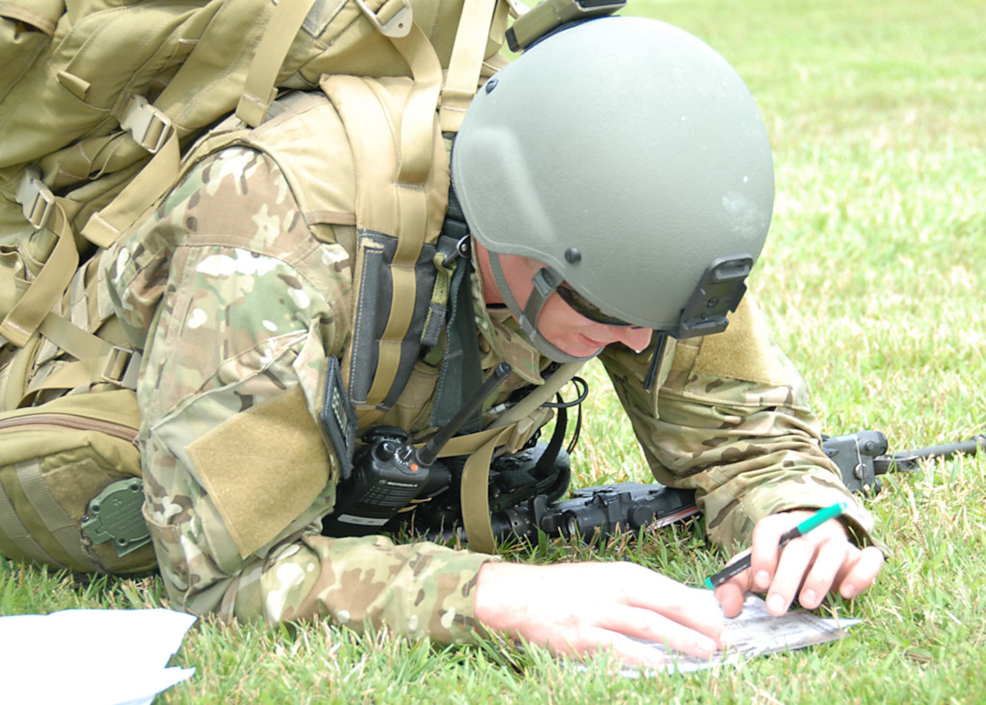 "8 KM Day Land Navigation Begins". Photo by TSgt Michael Kellams