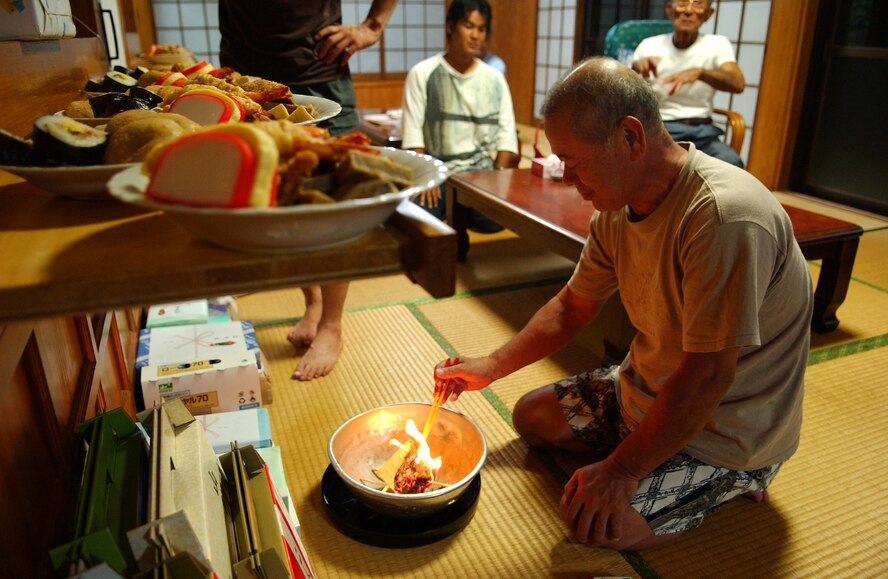 Okinawans welcome back the spirits of their ancestors during Obon. The three-day holiday on Okinawa is a time for locals to pay homage to their ancestors by visiting the family's Buddhist altars and tombs. 
(U.S. Air Force photo/Tech. Sgt. Rey Ramon)     