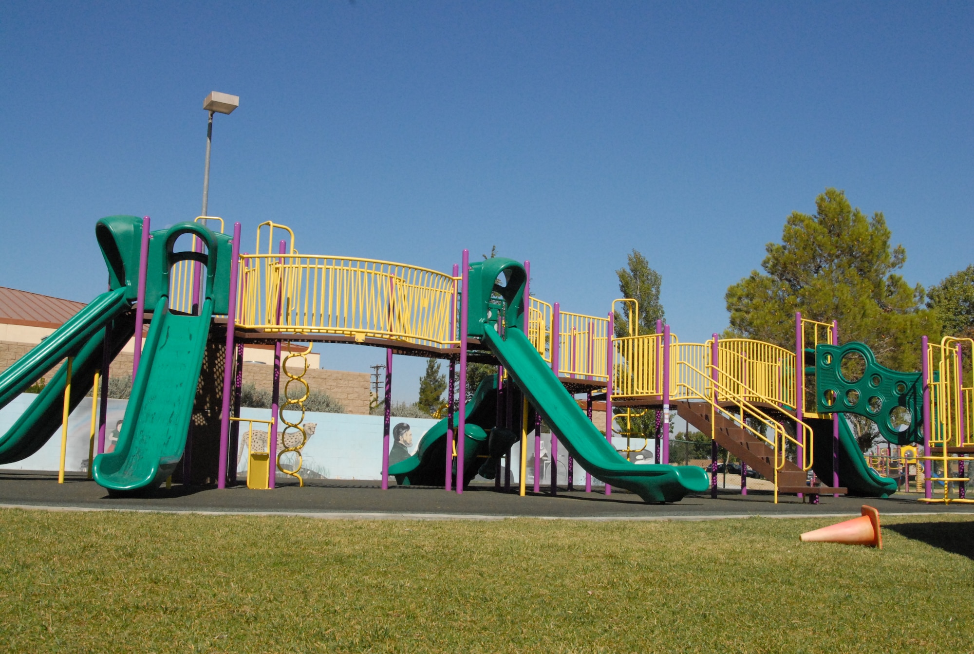 One of the two new playgrounds added during construction of Youth Center Annex. Included the construction was two new classrooms and two new playgrounds. The $1 million project took about a year to complete. (Air Force photo/Airman 1st Class William O'Brien)  