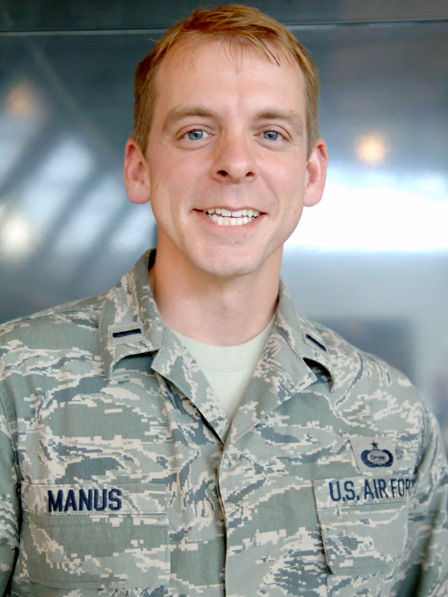 1st Lt. Wes Manus, 603rd Air Operations Center intelligence officer, reflects on Sept. 11, 2001. Lieutenant Manus joined the Air Force in 1997. (U.S. Air Force photo by Senior Airman Amanda Dick)