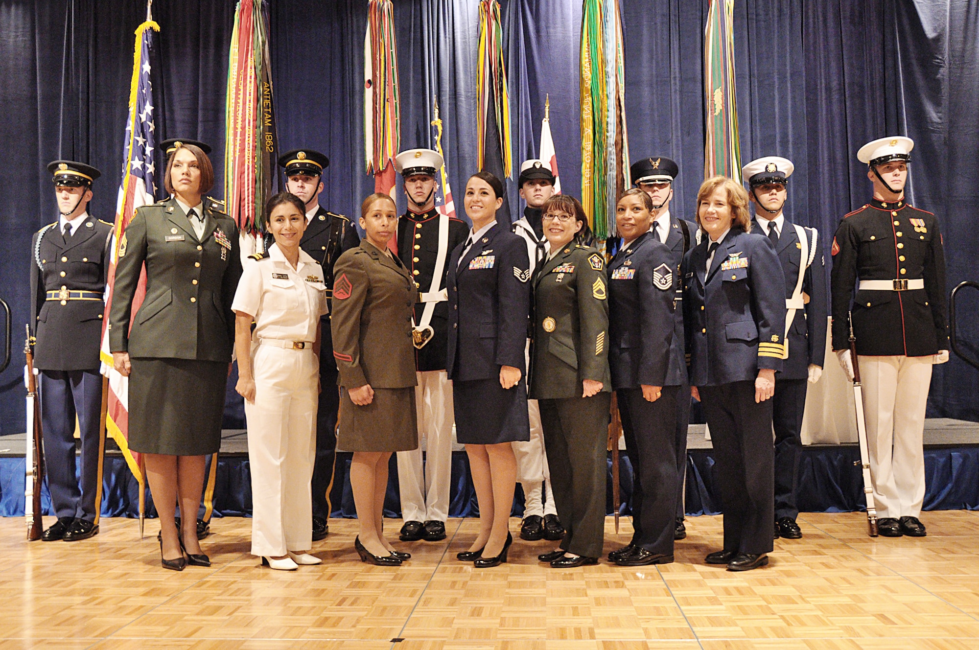 Twelve outstanding active-duty servicemembers and Department of Defense civilians were honored with the Latina Distinguished Service Award for their service to the nation by Latina Style Magazine and DOD leaders in Washington Sept. 9, 2009. Several of the awardees could not be present, because they are deployed overseas. (U.S. Air Force photo/Master Sgt. Mike R. Smith) 