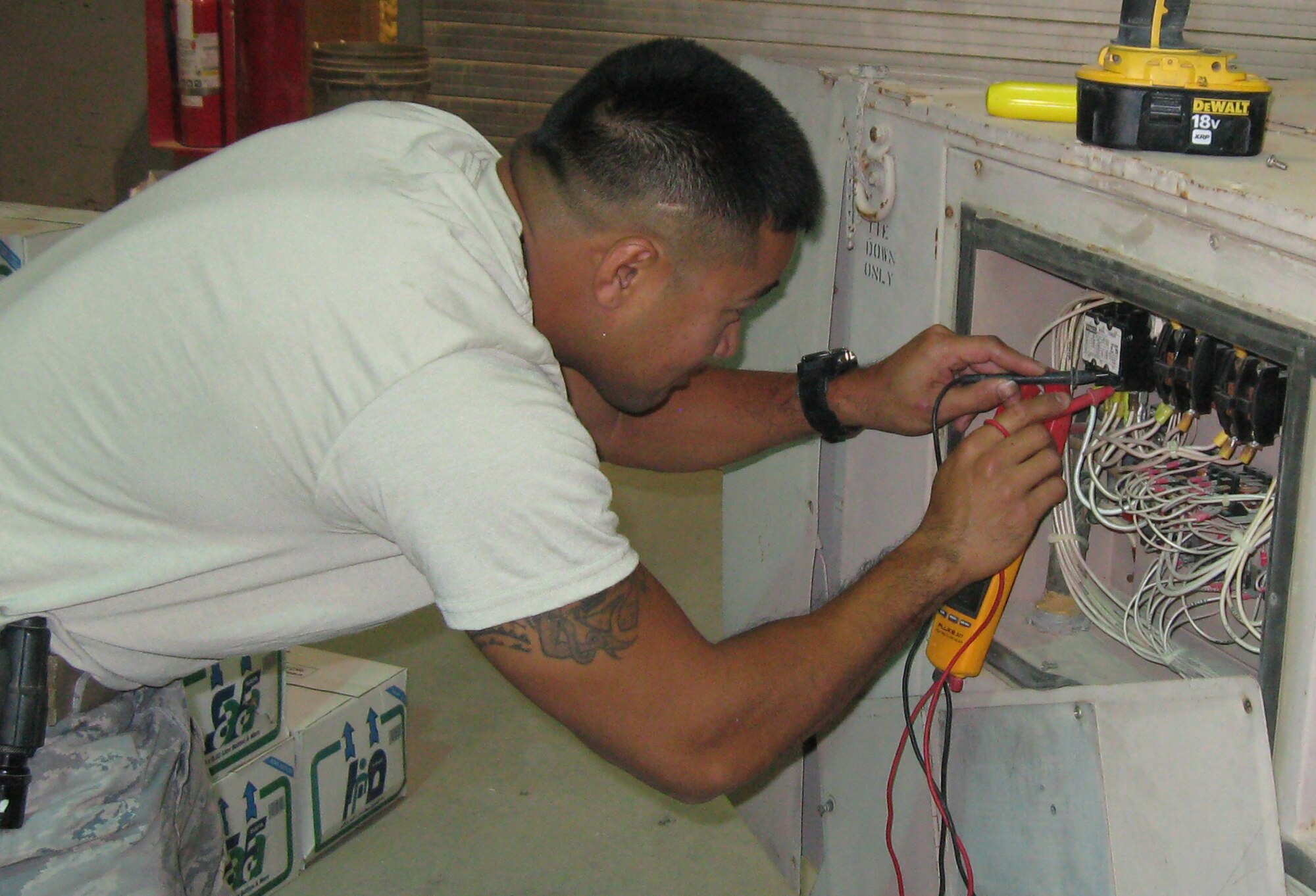 SOUTHWEST ASIA -- Senior Airman Roger F. Yurko is a 386th Expeditionary Civil Engineer Squadron Heating Ventilation and Air Conditioning technician deployed from the 154th Civil Engineer Squadron, Hickam Air Force Base, Hawaii. (Courtesy photo)