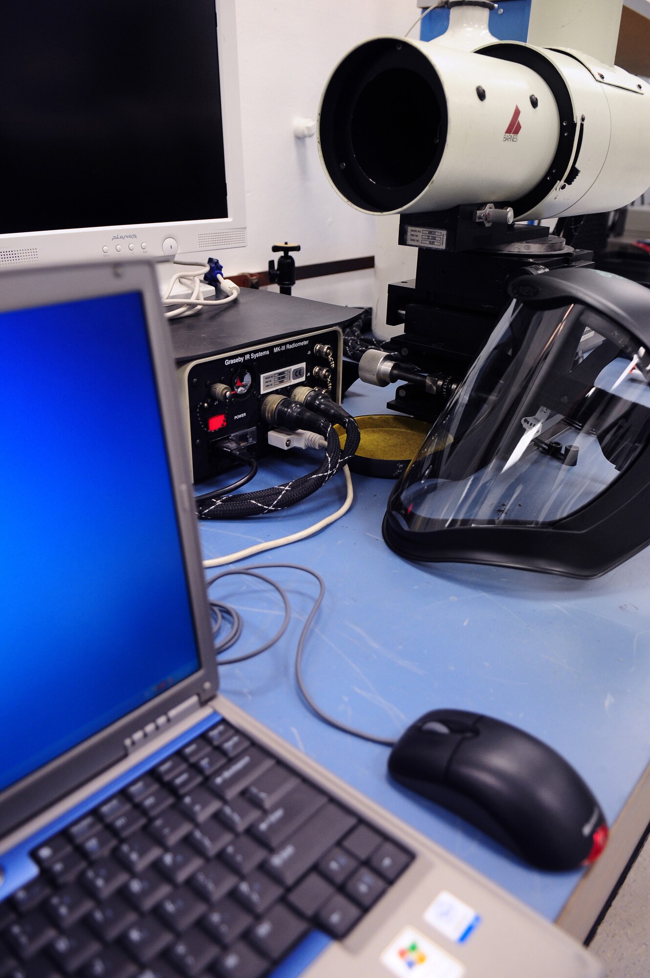 The Graseby IR System MK-III Radiometer and all the components around it are used to calibrate heat seeking missiles.  U.S. Air Force Staff Sgt. Jirayu Wisutapayak, 86th Maintenance Squadron precision measurement equipment laboratory technician, is one of only two active-duty Airmen who is qualified to use this equipment.  Sergeant Wisutapayak, originally Thailand, wanted to join the U.S. Air Force to work on the flightline. (U.S. Air Force photo by Staff Sgt. Jocelyn Rich)