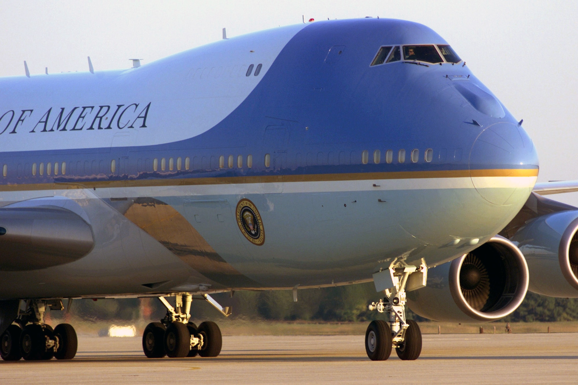 Air Force One arrives at Andrews Air Force Base, Md., on Sept. 11, 2001, with President George W. Bush on board. The president was in Florida when the terrorist attacks on the Pentagon, the World Trade Center in New York City, and in Pennsylvania too place. According to the Air Mobility Command History Office, tankers refueled fighters providing cover for Air Force One as the president moved from Florida. By Sept. 12, tankers also flew air refueling missions for the E-4B National Airborne Operations Center, the president's airborne command and control center. (U.S. Air Force Photo)