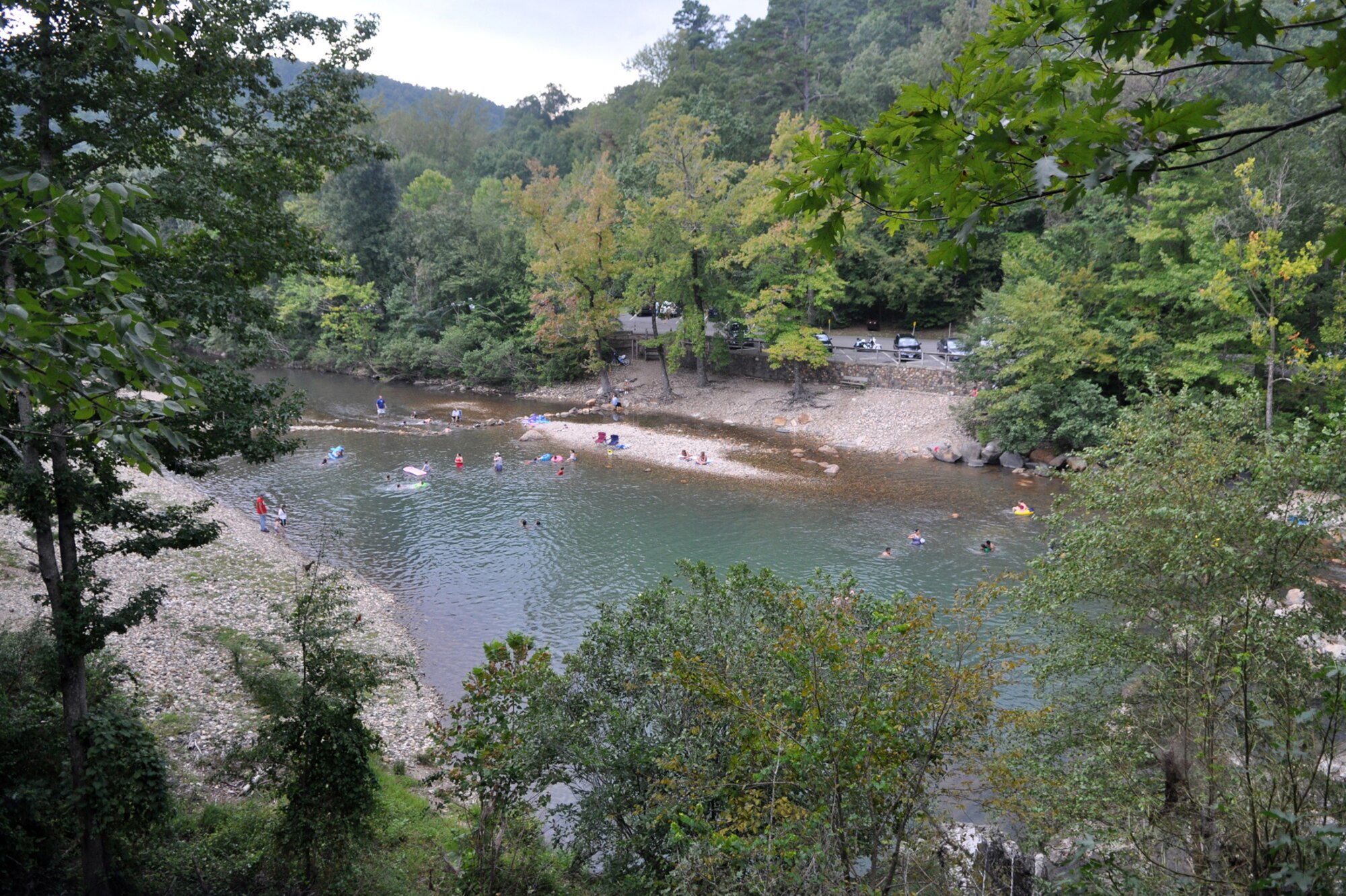 Family swimming hole at the Albert Pike Recreation Area, Ouachita National Forest, Arkansas, Sept 6, 2009. (Photo illustration by Jeff Walston)
