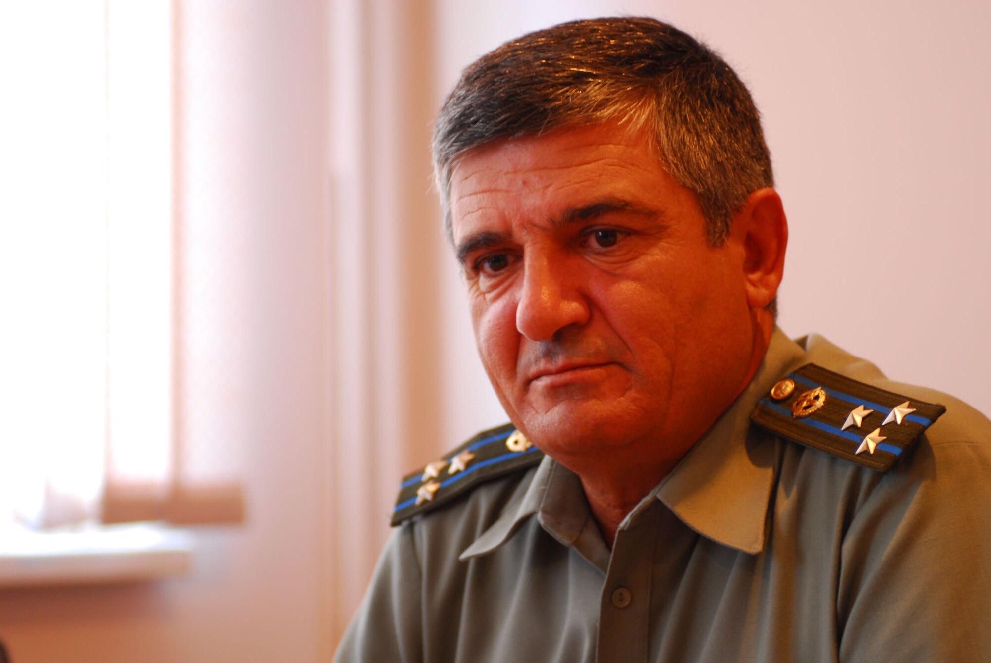 Col. Daniel Balayan, commander of the Military Aviation Institute, Yerevan, Armenia, Aug. 5, 2009. (Texas Military Forces photo by Tech. Sgt. Rene Castillo)