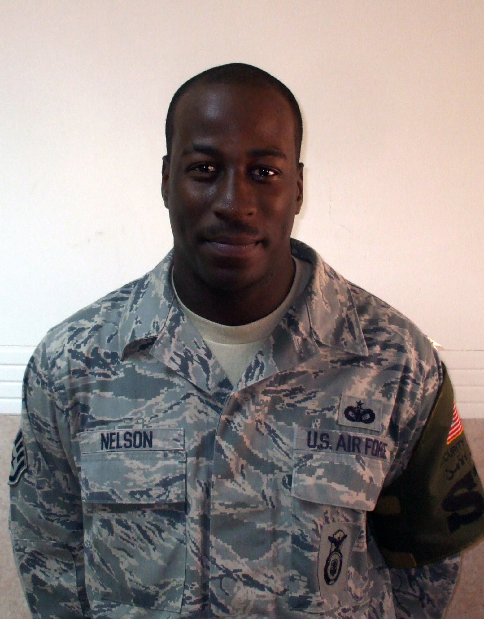 SOUTHWEST ASIA -- Staff Sgt. William Nelson is a 387th Expeditionary Security Forces Squadron Tactical Automated Security System administrator deployed from the 437th Security Forces Squadron, Charleston Air Force Base, S.C. (Courtesy photo)
