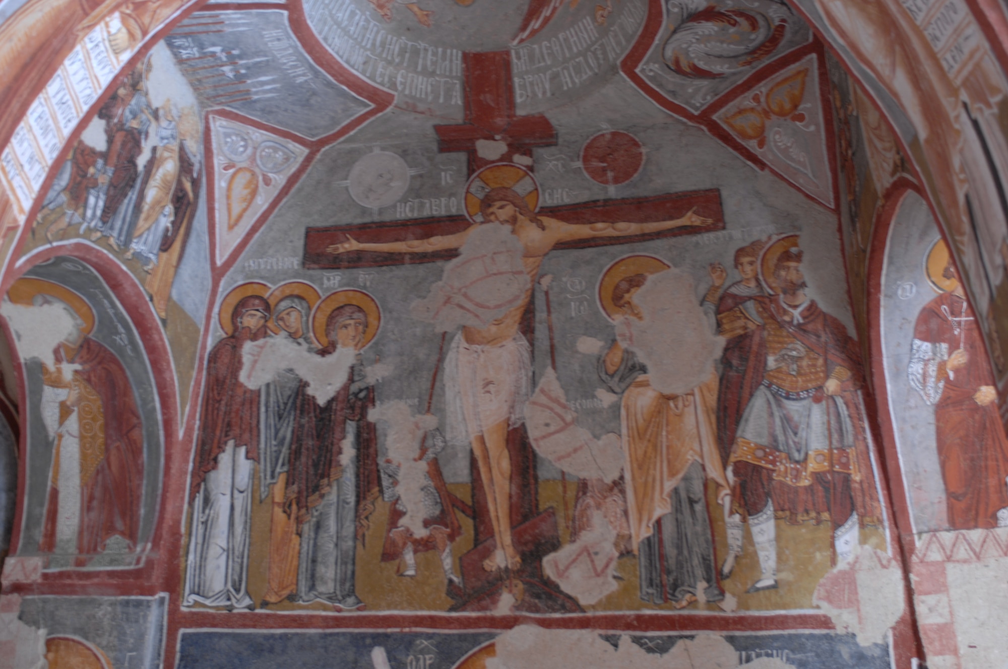 A frescoe fills the wall of a church at the Open Air Museum in Goreme, Turkey. The museum has 11 rock-cut churches with many frescoes dating to the 10th-12th centuries.(U.S. Air Force photo/Staff Sgt. Lauren Padden)
